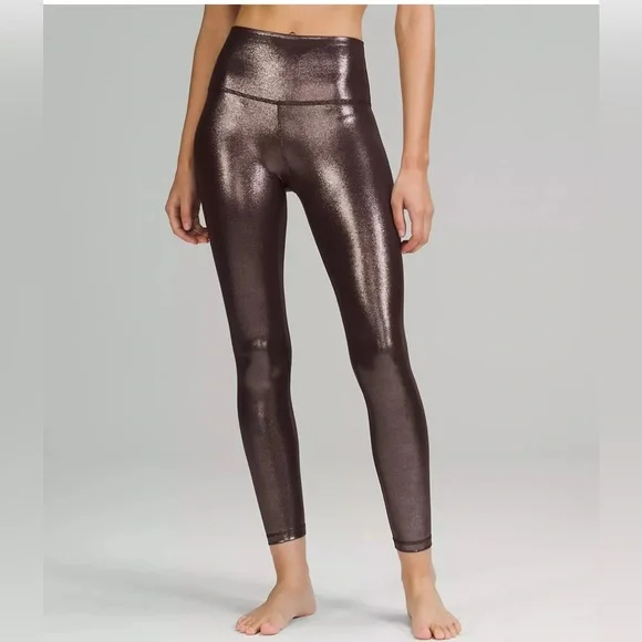 Lululemon align french press shine radiant foil legging 25” - Picture 1 of 8